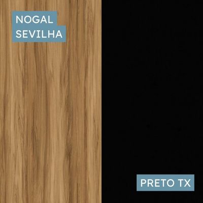 Armário Baixo Office Credenza Web Office Nogal-preto