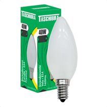 Kit 10 Lâmpadas Incandescente Taschibra Vela 40w E14 Leitosa 220v
