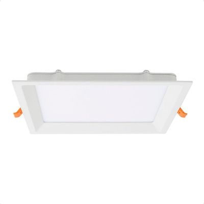 Kit 3 Painel De Led Quadrado Embutir Recuado 6w Bivolt Taschibra 6500k Frio