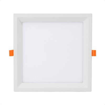 Kit 3 Painel De Led Quadrado Embutir Recuado 6w Bivolt Taschibra 6500k Frio