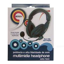Headset K-mex Ars-7500 C- Microfone Preto