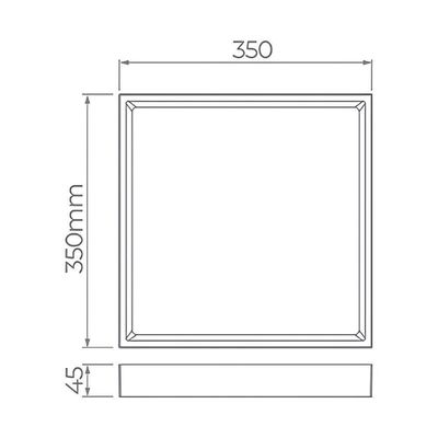 Painel De Led Stella Quadrado Deep De Sobrepor Recuado 28w Bivolt Branco 4000k Luz Neutra