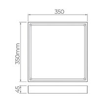 Painel De Led Stella Quadrado Deep De Sobrepor Recuado 28w Bivolt Preto 4000k Luz Neutra
