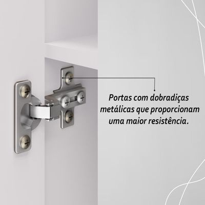 Multiuso 2 Portas Line - Branco Branco