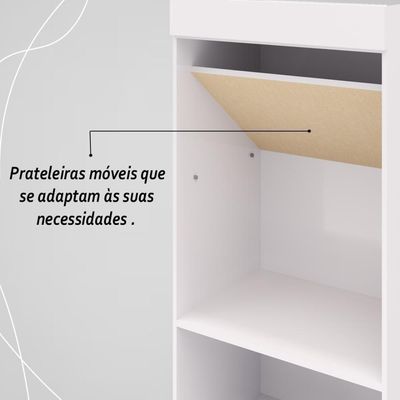 Multiuso 2 Portas Line - Branco Branco