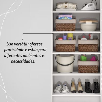 Multiuso 2 Portas Line - Branco Branco