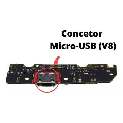Conector De Carga Flex Com Placa Para Moto E5 G6 Play C.i