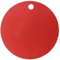 Descanso De Panela Redondo De Silicone Vermelho 20x20 Cm - Mimo Style - Sn1057