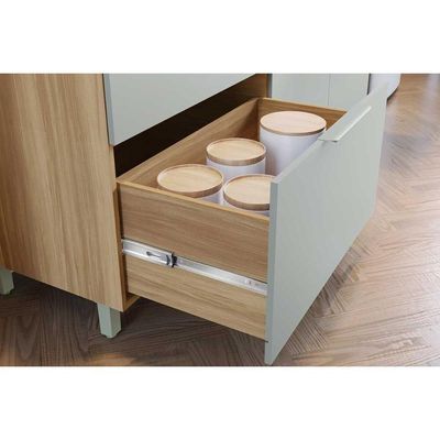 Cozinha Modulada Completa Marquesa 5 Peças 3 Aéreos + 2 Balcões C5p35 Nature Verde