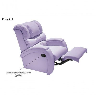 Poltrona Imperial Zero Wall Reclinável Corano lilás 313