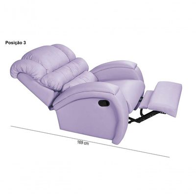 Poltrona Imperial Zero Wall Reclinável Corano lilás 313