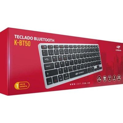 Teclado C3tech K-bt50bk Bluetooth Recarregável