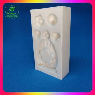 Molde Silicone Gaiola Pássaro Jardim Flor Coração