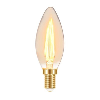 Lâmpada Led Filamento Vela B35 âmbar E14 Taschibra 110v
