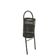 Lixeira Para Calçada De Rua Externa Preta 35x80x35cm