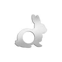 Porta Guardanapo Coelho Kit 4 Peças 8cmx8cm - Cria Arte Laser Prata
