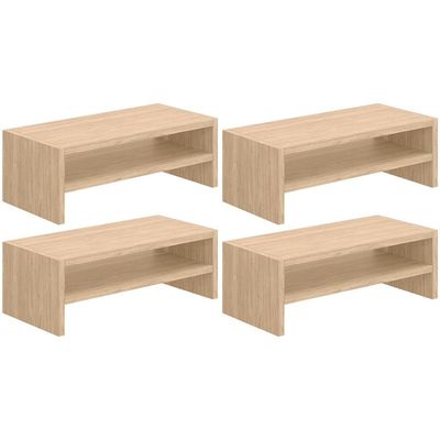 Kit 04 Suportes Para Monitor Stand Home Office Lap 63 Cm L03 Amadeirado - Lyam