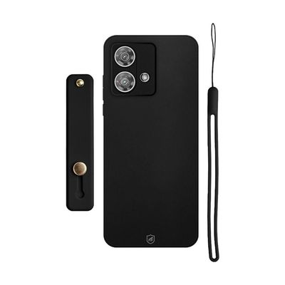 Kit Capa Silicon Veloz Para Samsung Galaxy A15 + Ring Socket + Cordão - Preto - Gshield