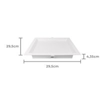 Painel De Led Nordecor Quadrado Kais De Embutir Recuado 24w Bivolt Branco 6500k Luz Branca 4196