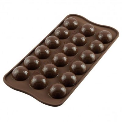 Forma 3d Silicone Mini Bombom Chocolate Futebol Silikomart