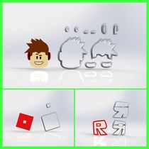 Cortador Kit Roblox - 3 Modelos Modulares 6 Cm