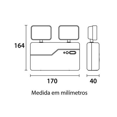 Bloco Autônomo Led 2 Faróis Quadrado - Blumenau Iluminação 5w 1200 Lumens