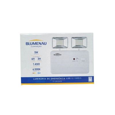 Bloco Autônomo Led 2 Faróis Quadrado - Blumenau Iluminação 5w 1200 Lumens