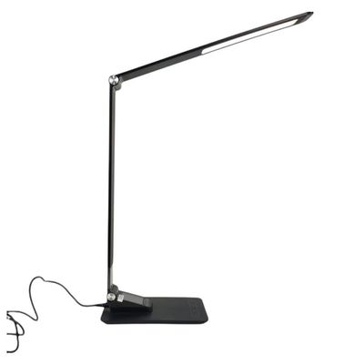 Luminária Relógio Led Calendário Slim Touch Carrega Celular