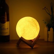 Luminaria Lua Cheia, Touch Rgb, Abajur Decoração Led, Usb.