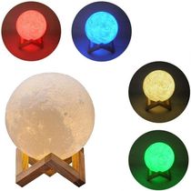 Luminaria Lua Cheia, Touch Rgb, Abajur Decoração Led, Usb.