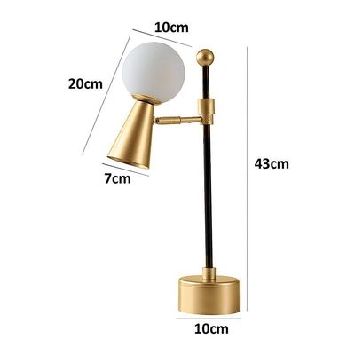 Abajur Nordecor Teas G9 - Gu10 Bivolt Dourado Fosco - Preto