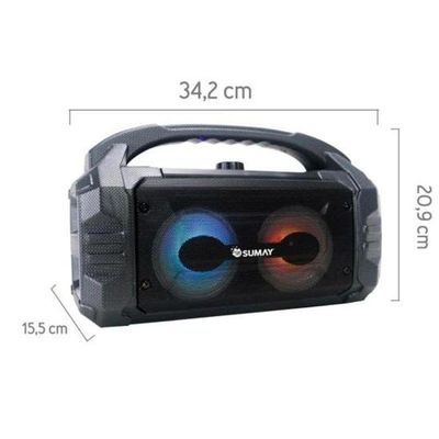 Caixa De Som Portátil Sumay Sunbox Csp1304 50w Preta