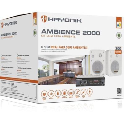 Kit Som Para Ambiente Hayonik Ambience 2000 Od V2 Branco