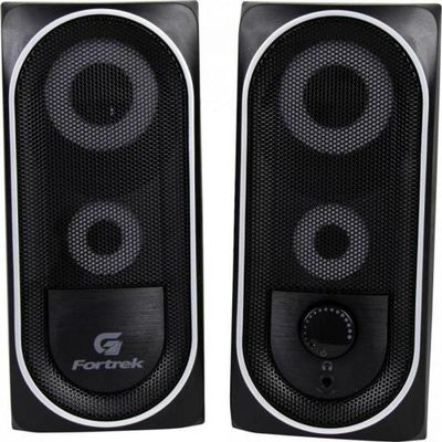 Caixa De Som Gamer Multimídia Fortrek Black Hawk Rgb Preta