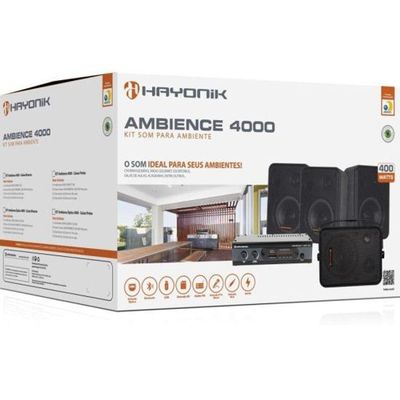Kit Som Para Ambiente Hayonik Ambience 4000 Od V2 Preto