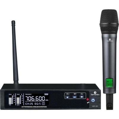 Microfone Sem Fio Uhf Harmonics Hsf300-1