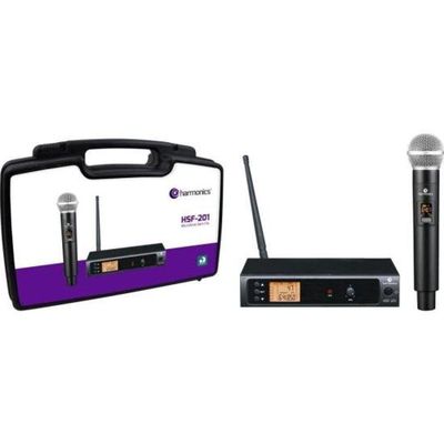 Microfone Sem Fio Uhf Harmonics Hsf200-1