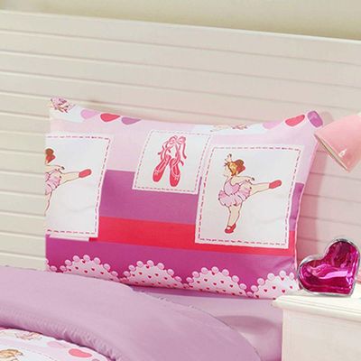 Coberdrom Edredom Solteiro Alegria Dupla Face Ballet - Rosa