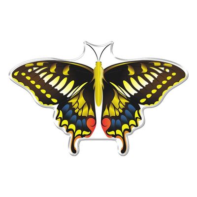 Adesivo Decorativo Em Relevo Facil Aplicação Borboleta Amarelo
