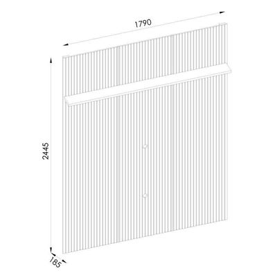 Painel Piso-teto New Interlagos Cinamomo Off White Para Tv Até 75 Madetec Cinamomo Off White