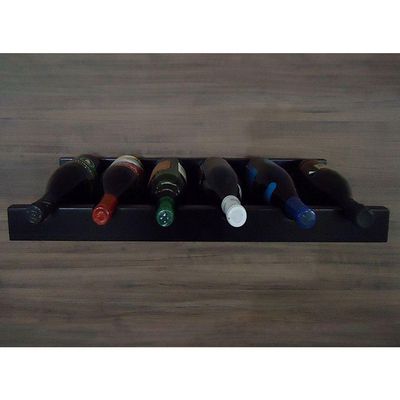 Prateleira Adega Bar New Suporte Vinhos E Garrafas Preto Laca