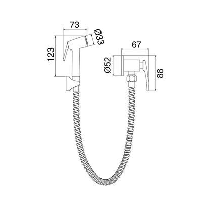 Ducha Higiênica Lorenzetti Lorenlike 1984 C78 Com Flexível De 1,20m