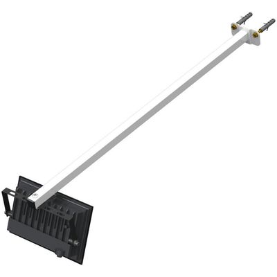 Suporte Refletor Base Reta Braço 70 Cm Branco