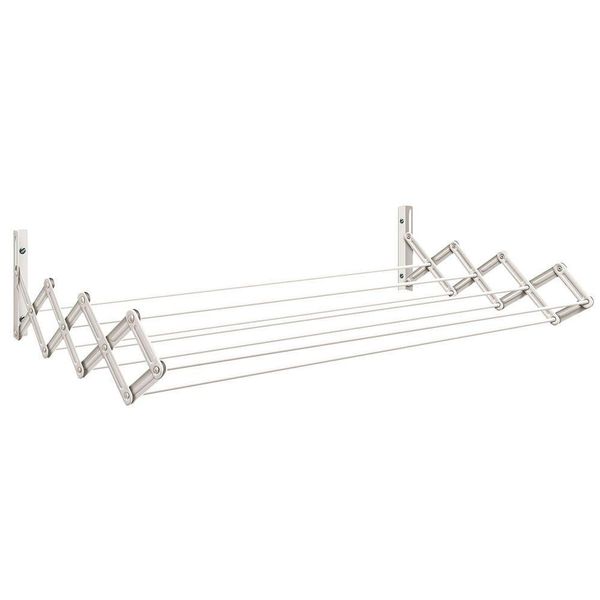 Varal Sanfonado 1200Mm Estrutura Em Aço Vs1200 Branco