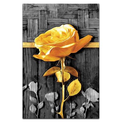 Kit Placas Quadros Decorativos 3 Pçs Mdf 20X30 Floridas Titulo Rosas Douradas