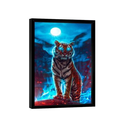 Quadro Decorativo Tigre Reluzente