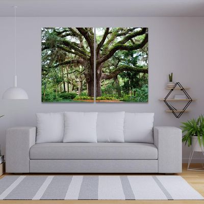 Quadro Decorativo Dupla árvore No Parque