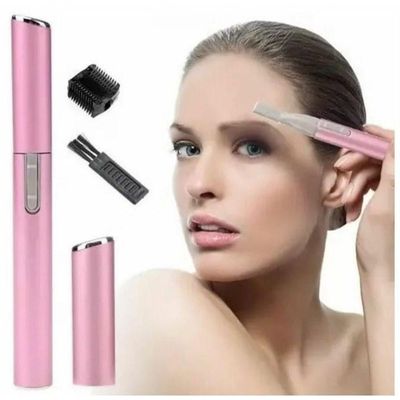 Mini Depilador Elétrico Aparador Sobrancelha Caneta Rosa