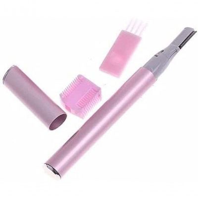 Mini Depilador Elétrico Aparador Sobrancelha Caneta Rosa
