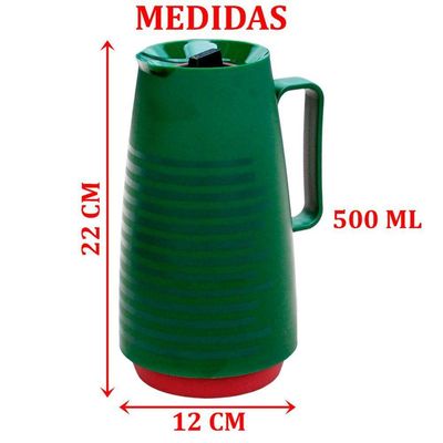 Garrafa Térmica Mesa Natalina Verde Noel Leite Café De 500ml